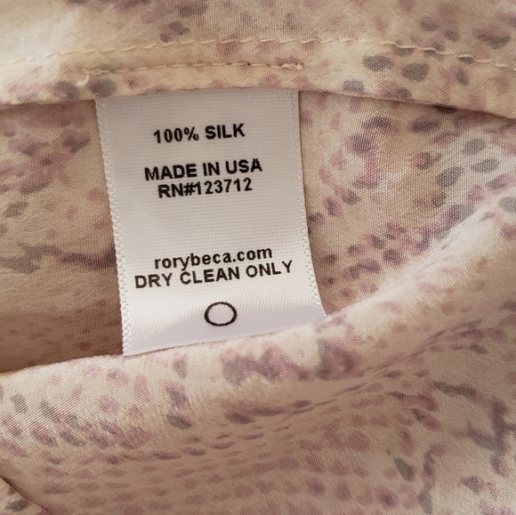 Rory Beca Silk snake Print shirt style dress Size Small long sleeve - Picture 6 of 8